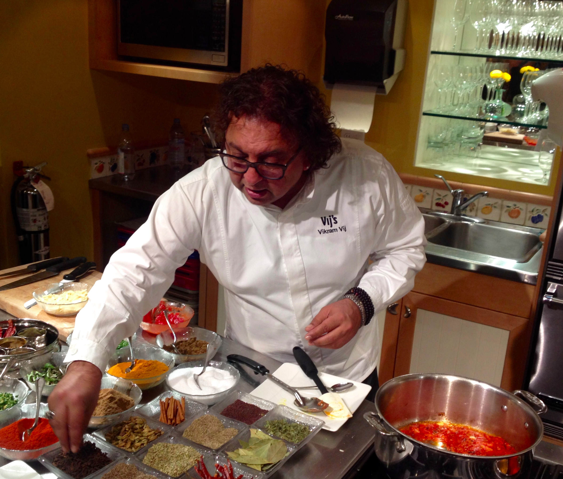 Cooking class with Vikram Vij