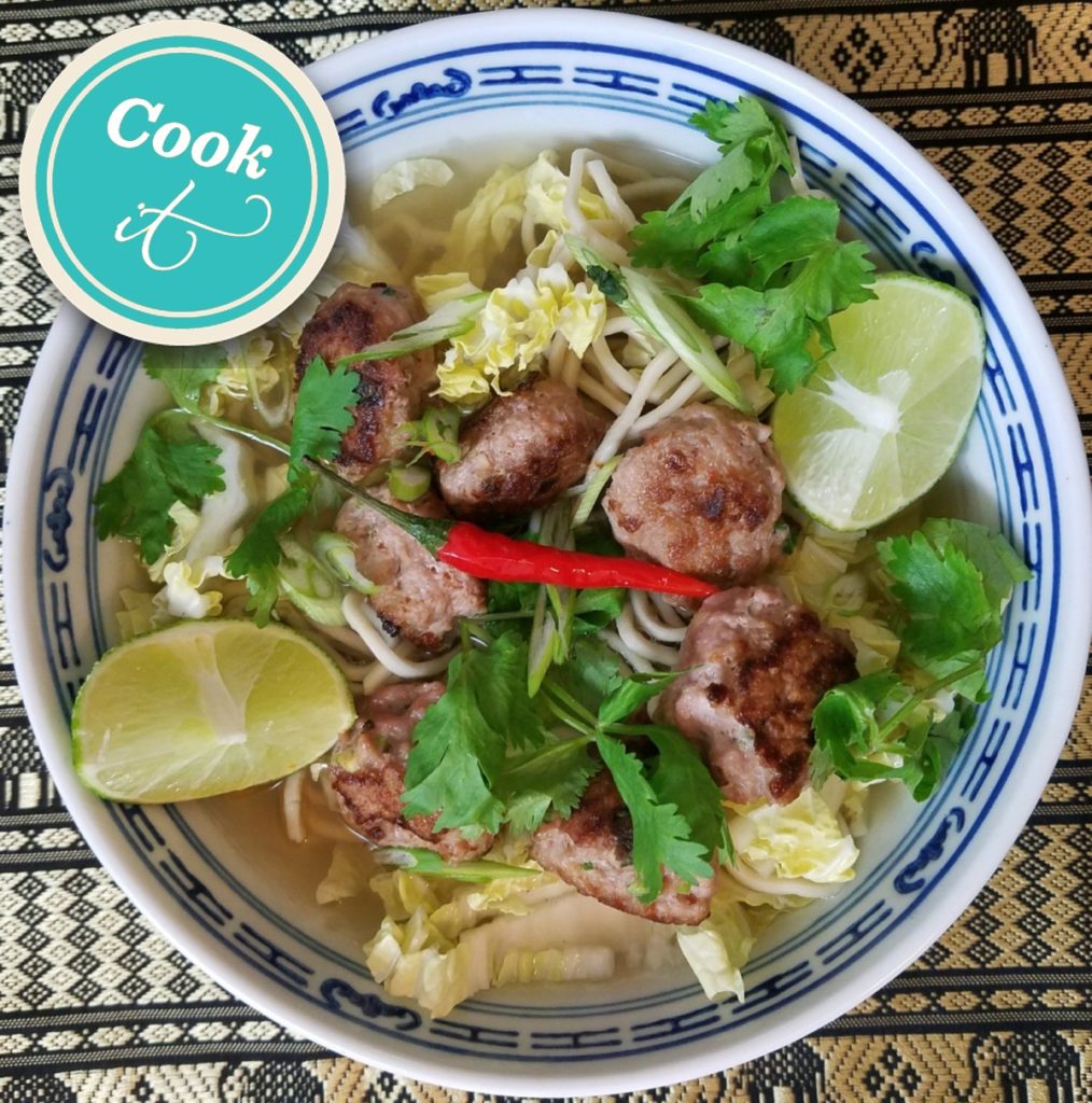 Aromatic Chicken Ball Noodle Soup