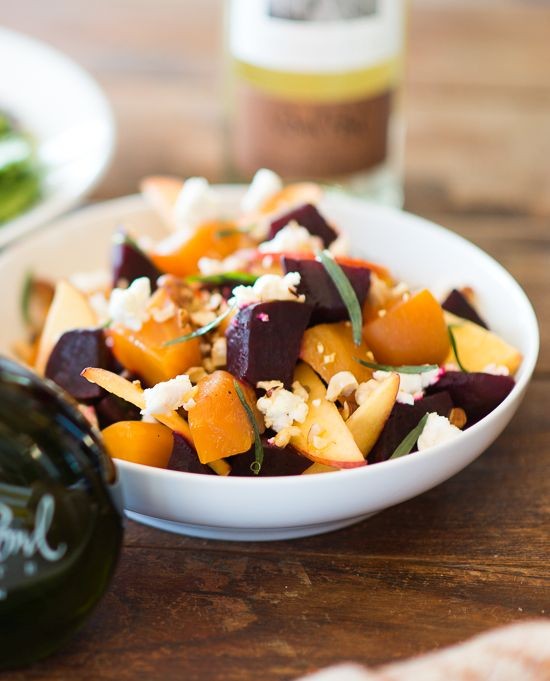 Beet Salad with Peaches