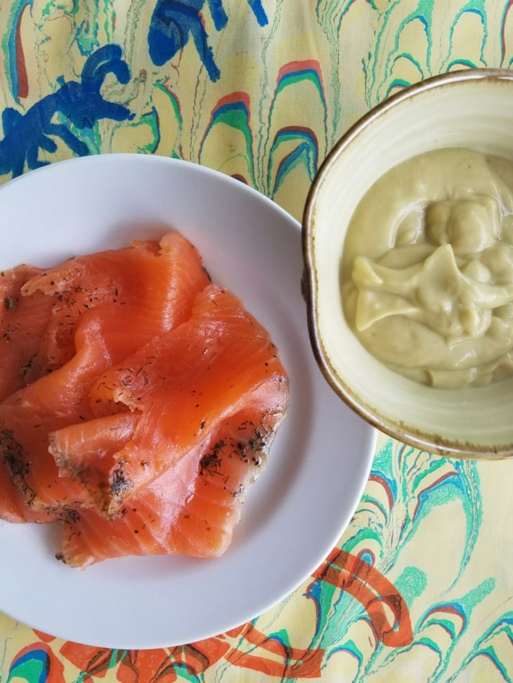 Gravlax with Avocado Purée