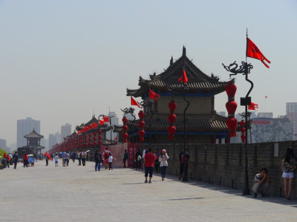Atop Xian's City Wall