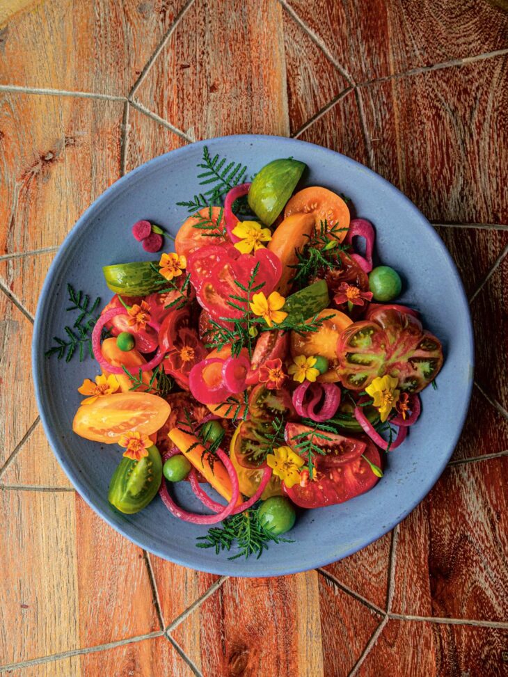 Tomato Marigold Salad