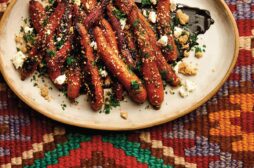 Triple-Sesame Carrots with Goat Cheese