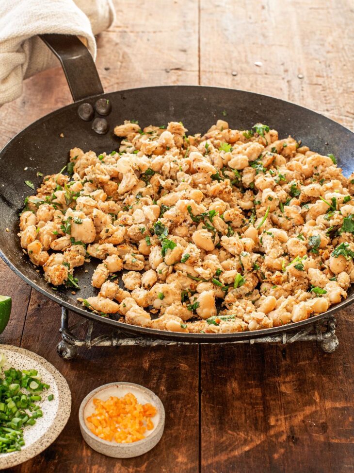 Seared White Beans with Pumpkin Seeds