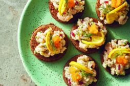 Swedish Shrimp Salad on Rye Toast